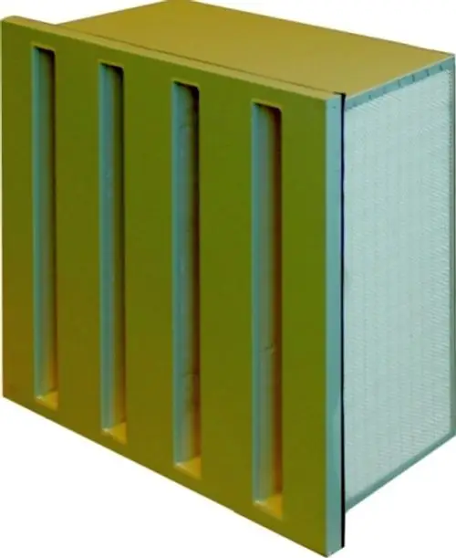 Schwebstofffilter von Wolf mit rechteckiger Form und mehreren Luftdurchlassöffnungen. Das Produkt hat eine robuste Struktur und ist für die Luftfiltration konzipiert.